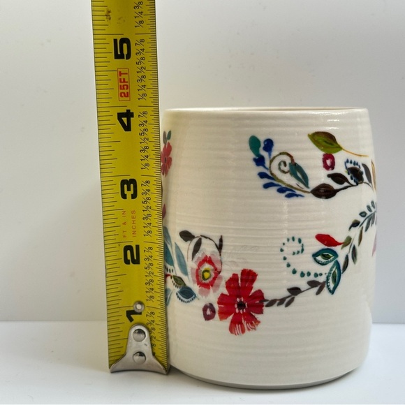 Anthropologie Starla M Halfmann Petal Palette Monogram Letter K Coffee Mug - Picture 11 of 11